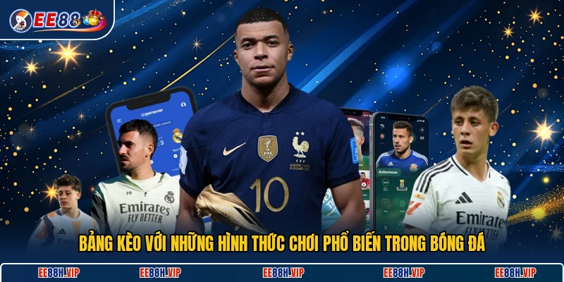 Bảng kèo với những hình thức chơi phổ biến trong bóng đá